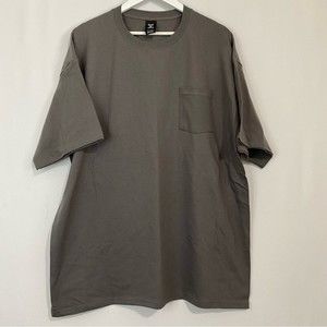 Hanes Men’s Beefy T Pocket Front Crewneck Short Sleeve Tee Shirt Grey 2XL NWOT